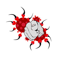 You dont be responsible Corona deadly Virus vector illustration editable artwork source file Vector Art design COVID 19 Graphic post icon illustration drawing coronavirus background poster image graph