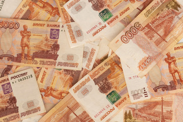 Compilation of Russian money roubles 5000 