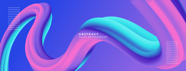 3d colorful dynamic fluid wave abstract background. modern vibrant purple ultraviolet abstract background template