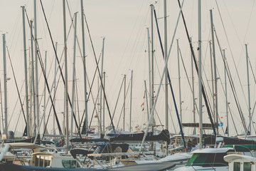 Croatian port with yachts