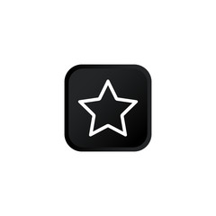 Star rating icon modern button design black symbol isolated on white background. Vector EPS 10.