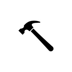 Hammer icon design black symbol isolated on white background. Vector EPS 10.