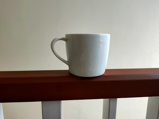 White ceramic for standing Support Work from Home y Corona Desease