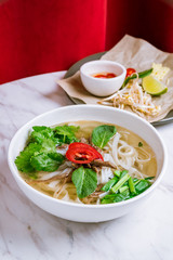 Soup Pho Bo with beef