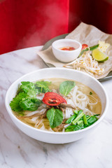 Soup Pho Bo with beef