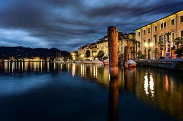 lake garda at night