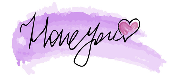 Phrase I love you. Vector