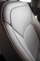 black leather seats