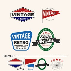set of vintage retro labels. red, blue and green classic ribbons banners group with place for your text. Ribbons for design, business, logo, cards. vector