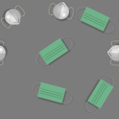 Pattern of a medical face mask.