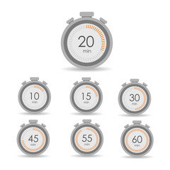 Stopwatch set. Timer.