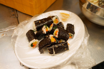 시장골목 김밥