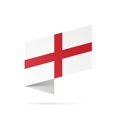 Fototapeta premium England flag state symbol isolated on background national banner. Greeting card National Independence Day of the part of the United Kingdom. Illustration banner with realistic state flag.