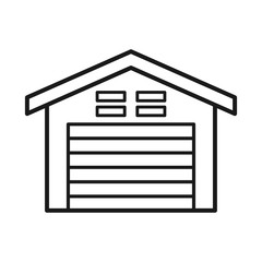 building vector icon, garage icon in trendy flat style