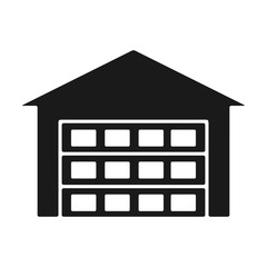 building vector icon, garage icon in trendy flat style