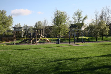 Caution Tape Roped Off Playground Due to Covid-19