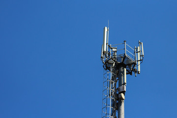 5G tower with space for inscription or text, background