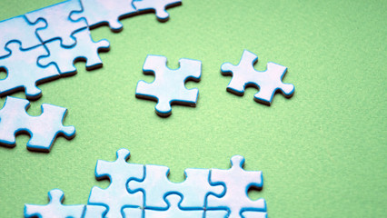 Obraz premium blue puzzle pieces