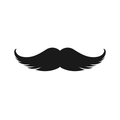 mustache icon in trendy flat design