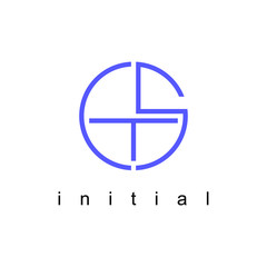 cts letter logo design vector illustration