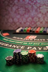 Casino Black Jack table