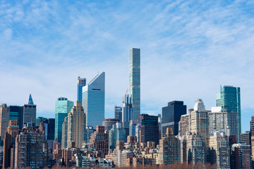 Fototapeta na wymiar Midtown Manhattan Skyline with Tall Modern Skyscrapers in New York City 