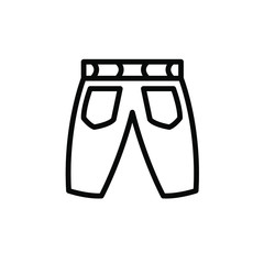 Trousers Icon Vector , Template Best Emblem Isolated Illustration , Logo Design Male Female Fashion Icons , Clothes Outline Solid Background White
