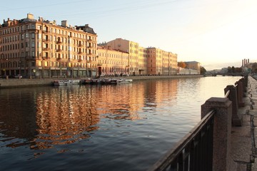 Urban landscape at dawn