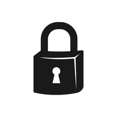 padlock vector icon, lock icon in trendy flat design