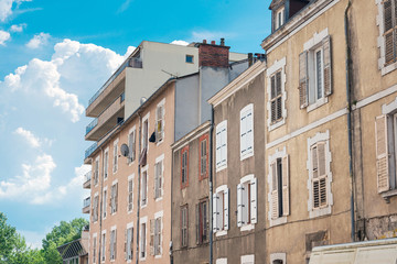 Fototapeta na wymiar Street view of downtown in Limoges, France
