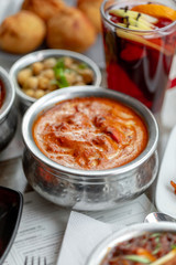 Indian cuisine dish on a restaurant table