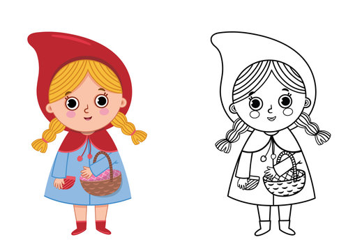 Vector Illustration Of Red Riding Hood

