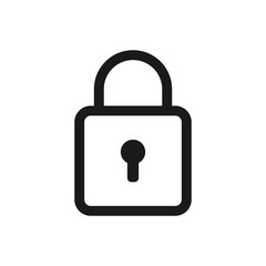 padlock vector icon, lock icon in trendy flat design