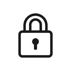 padlock vector icon, lock icon in trendy flat design