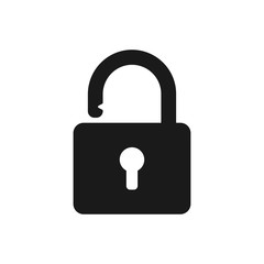 padlock vector icon, lock icon in trendy flat design