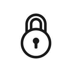 padlock vector icon, lock icon in trendy flat design