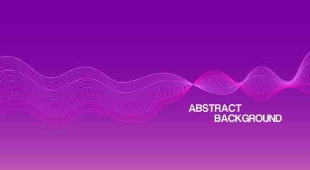 Vector abstract background with a dotted dynamic waves. Illustration suitable for design.