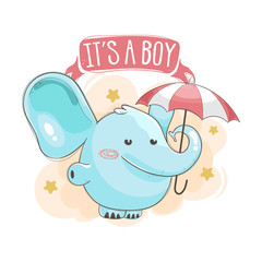 Baby shower invitation card and pattern