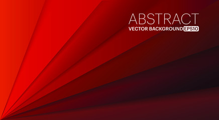 Geometric abstract background with triangles in red and dark colour - Vector illustration.