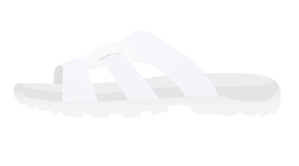 White male sandal. vector illustration