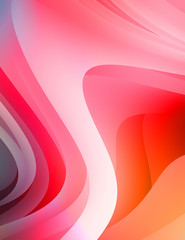 Abstract background with colorful gradient. Vibrant graphic wallpaper with stripes design. Fluid 2D illustration of modern movement.