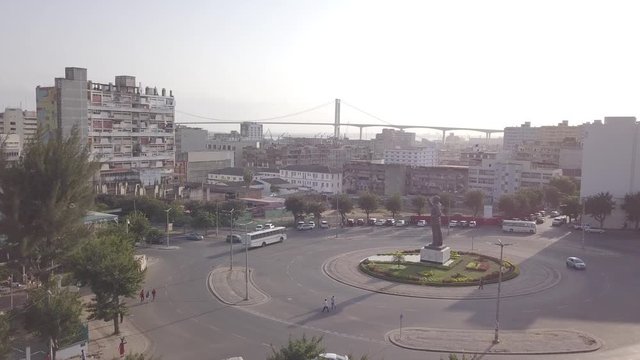 Coming from Independence Square with Samora Machel statue through residential part of downtown toward Golden Bridge, Maputo, Mozambique