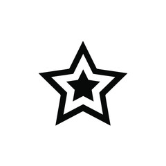 Star Icon Logo Design Vector , Template Logo Simple Business Company Modern Luxury , Emblem Isolated Illustration Outline Solid Background White
