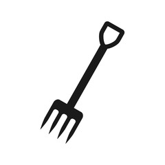 gardening fork icon in trendy flat style