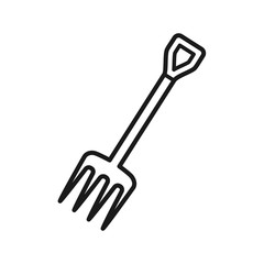 gardening fork icon in trendy flat style