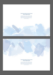 Abstract light blue posters templates set universal design