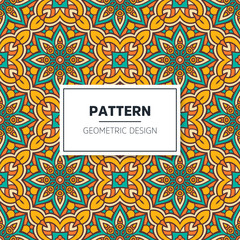 Seamless mandala islamic pattern. Vintage elements