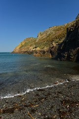 Le Pulec, Jersey, U.K. Spring coastal landscape.