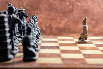 chess game, first move of the pawn