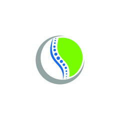 spine chiropractic logo design vector illustration